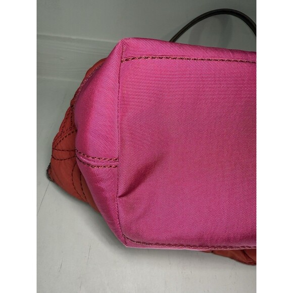Women’s Fossil Quilted Key-Per Red Pink Shoulder Bag Handbag Leather‎ Trim - Picture 8 of 8